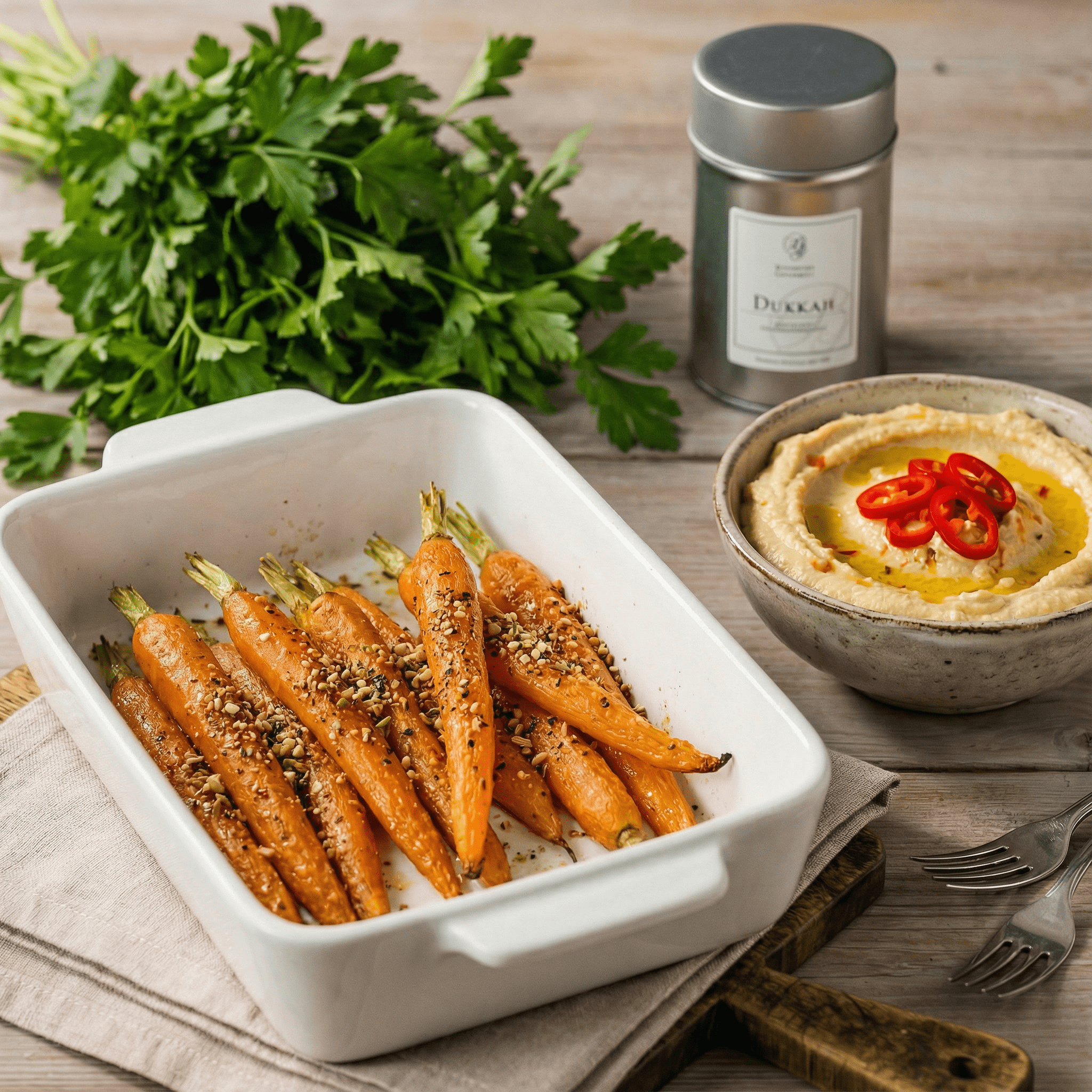 Geröstete Dukkah-Karotten