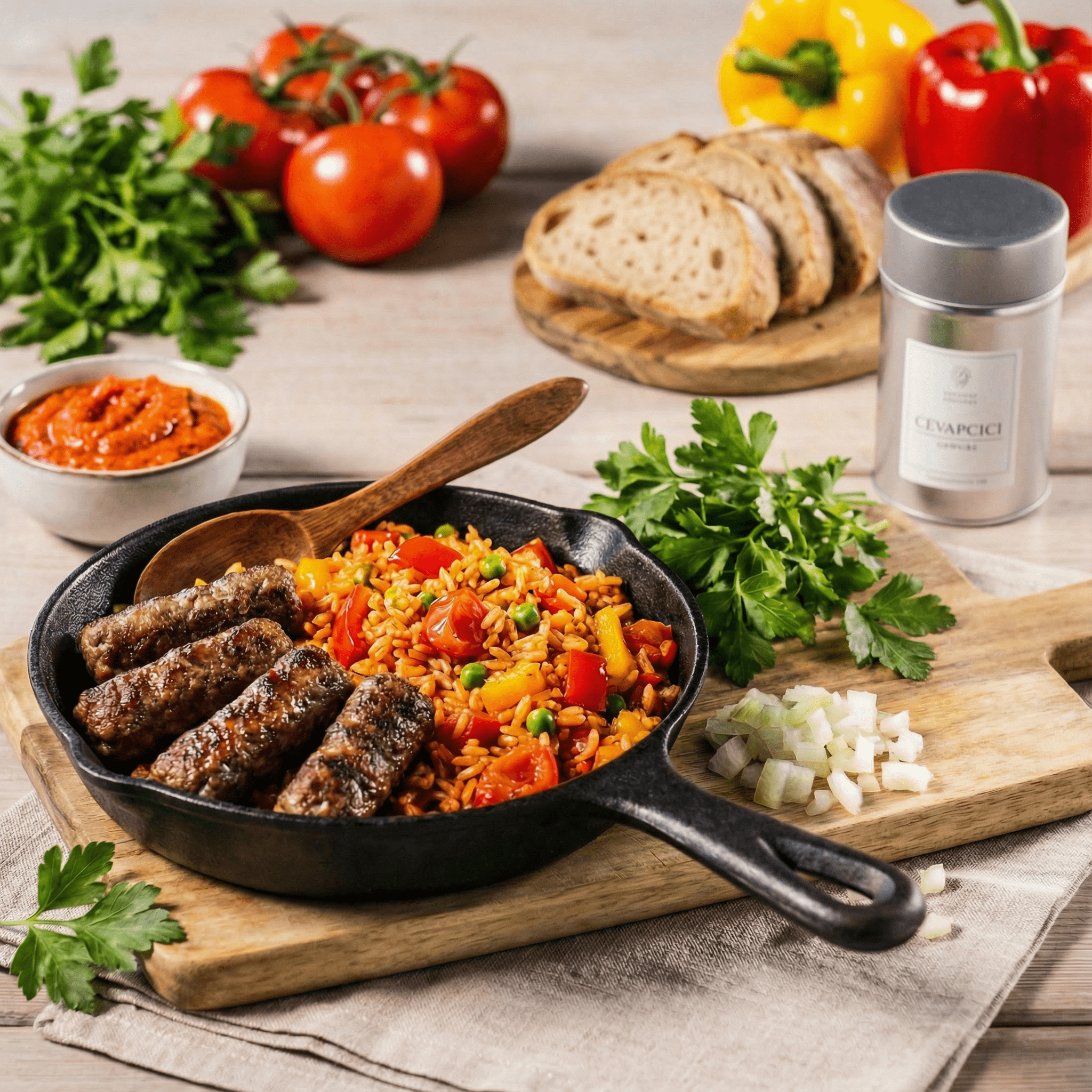 Cevapcici mit Djuvec Reis