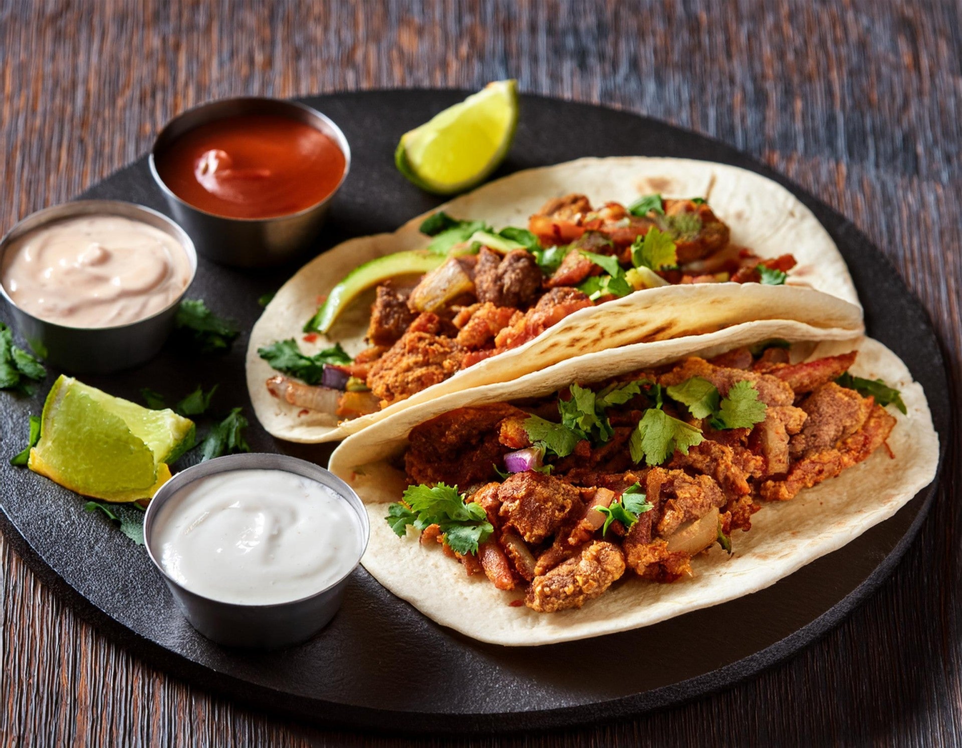 Fajitas mit ofenwarmen Tortillas