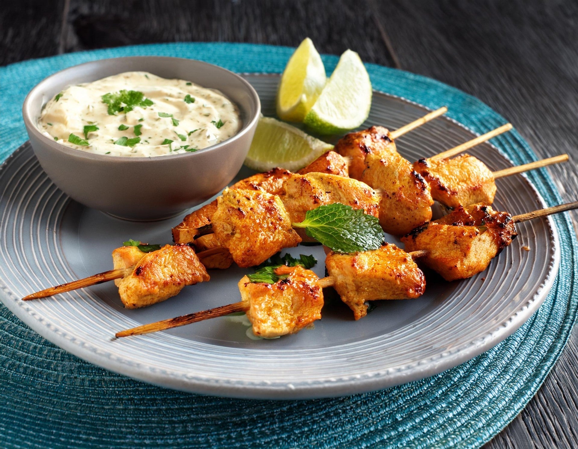 Hähnchen Saté Spieße mit Tropical Island