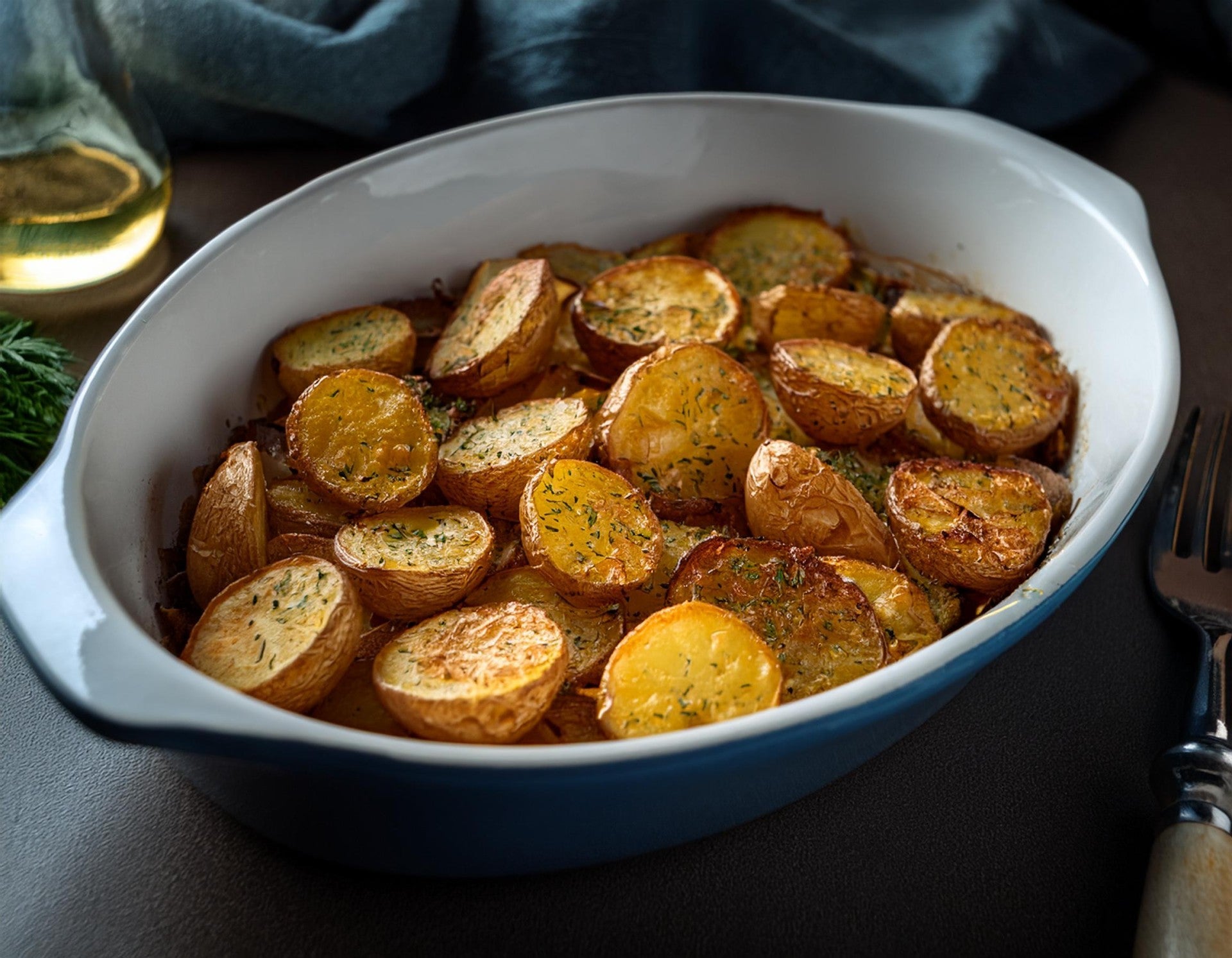 Knusprige Kartoffeln mit Zitronensalz
