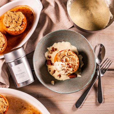 Bratapfel mit Knusper-Topping