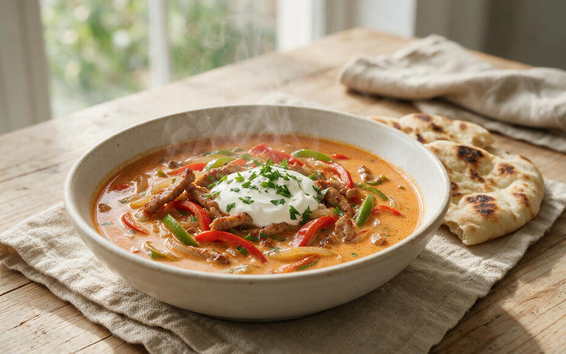 Gyrossuppe: cremige Partysuppe aus einem Topf