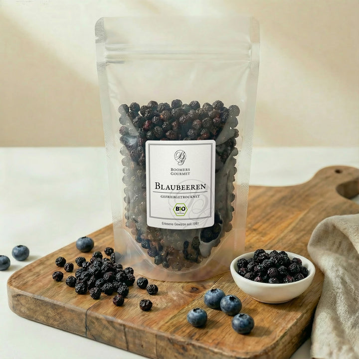 Blaubeeren aus Wildwuchs BIO, ganze gefriergetrocknete Früchte