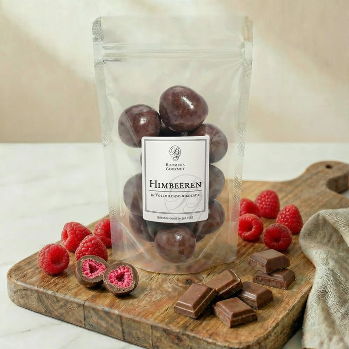 Himbeeren in Vollmilchschokolade
