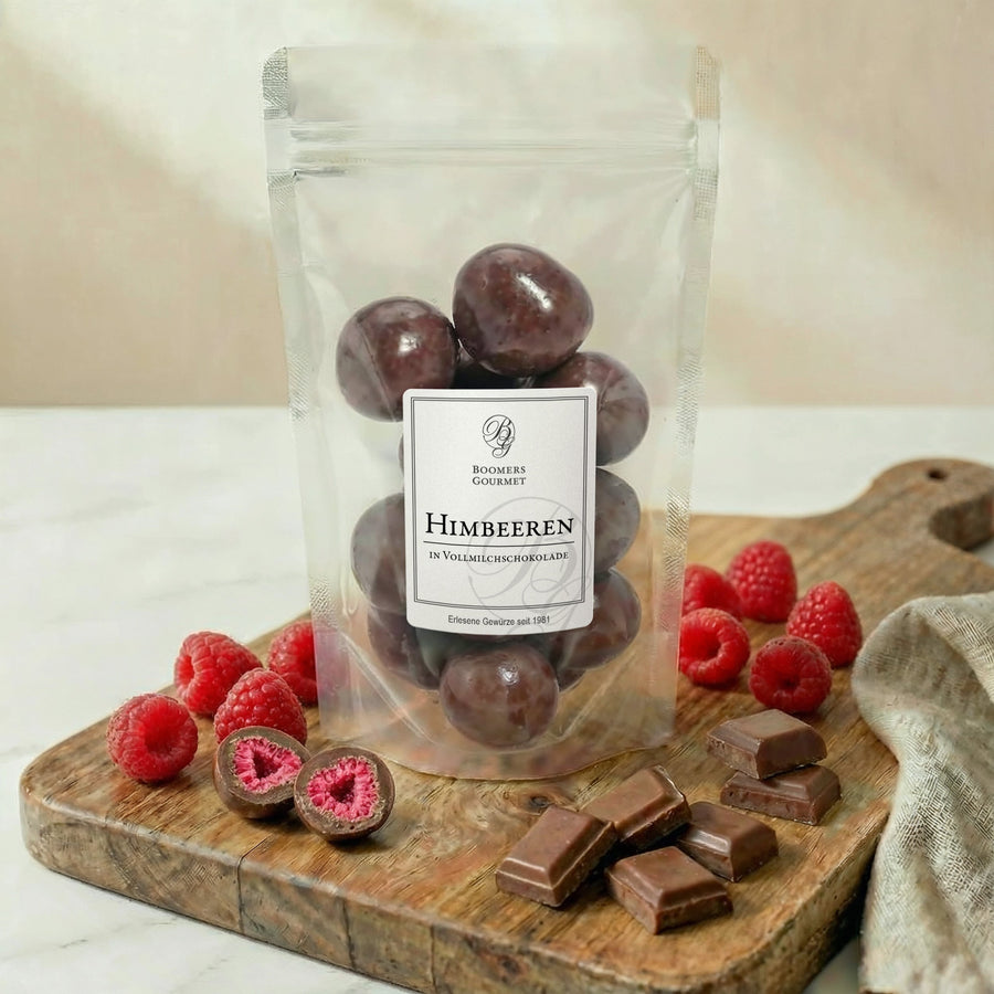 Himbeeren in Vollmilchschokolade