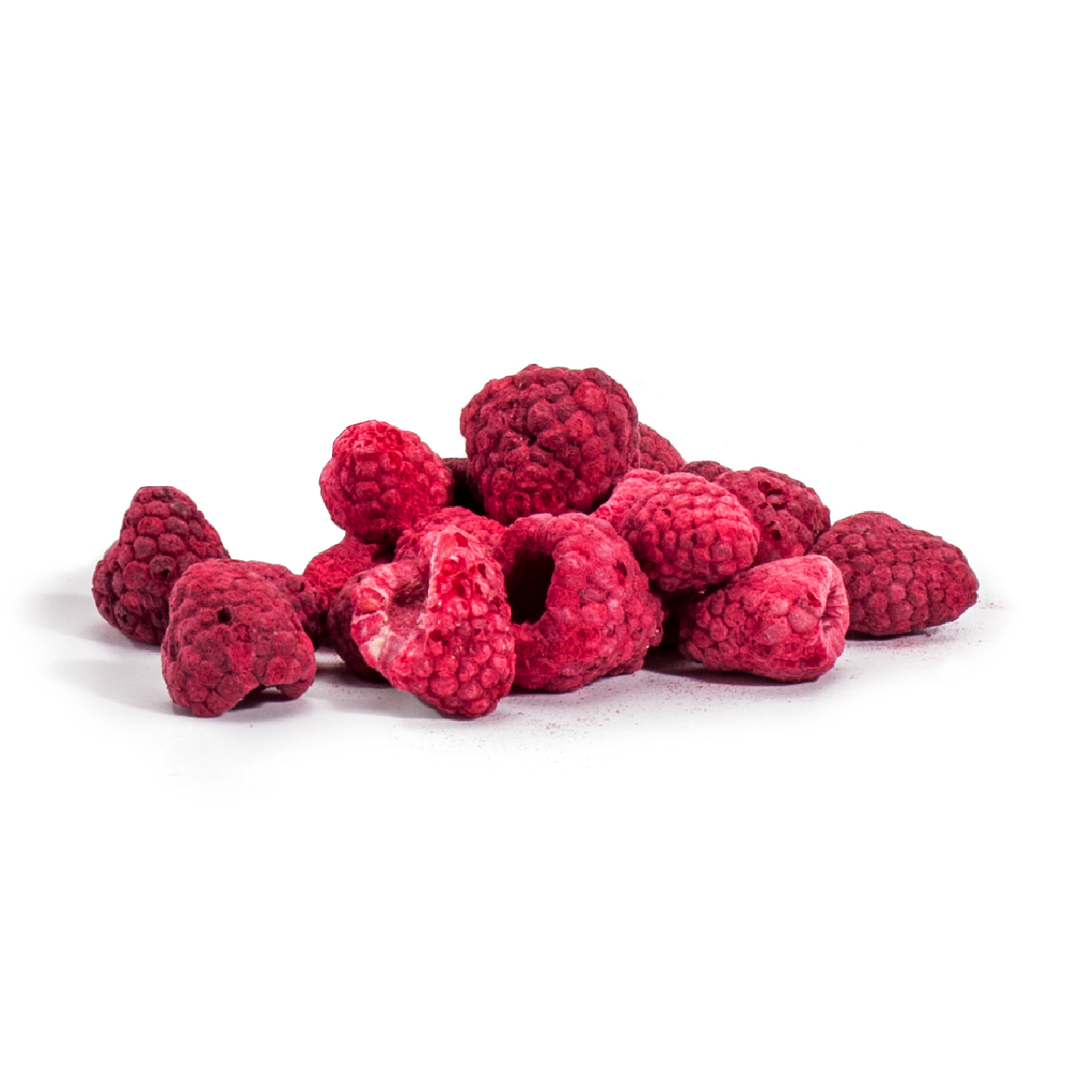 Gefriergetrocknete Himbeeren