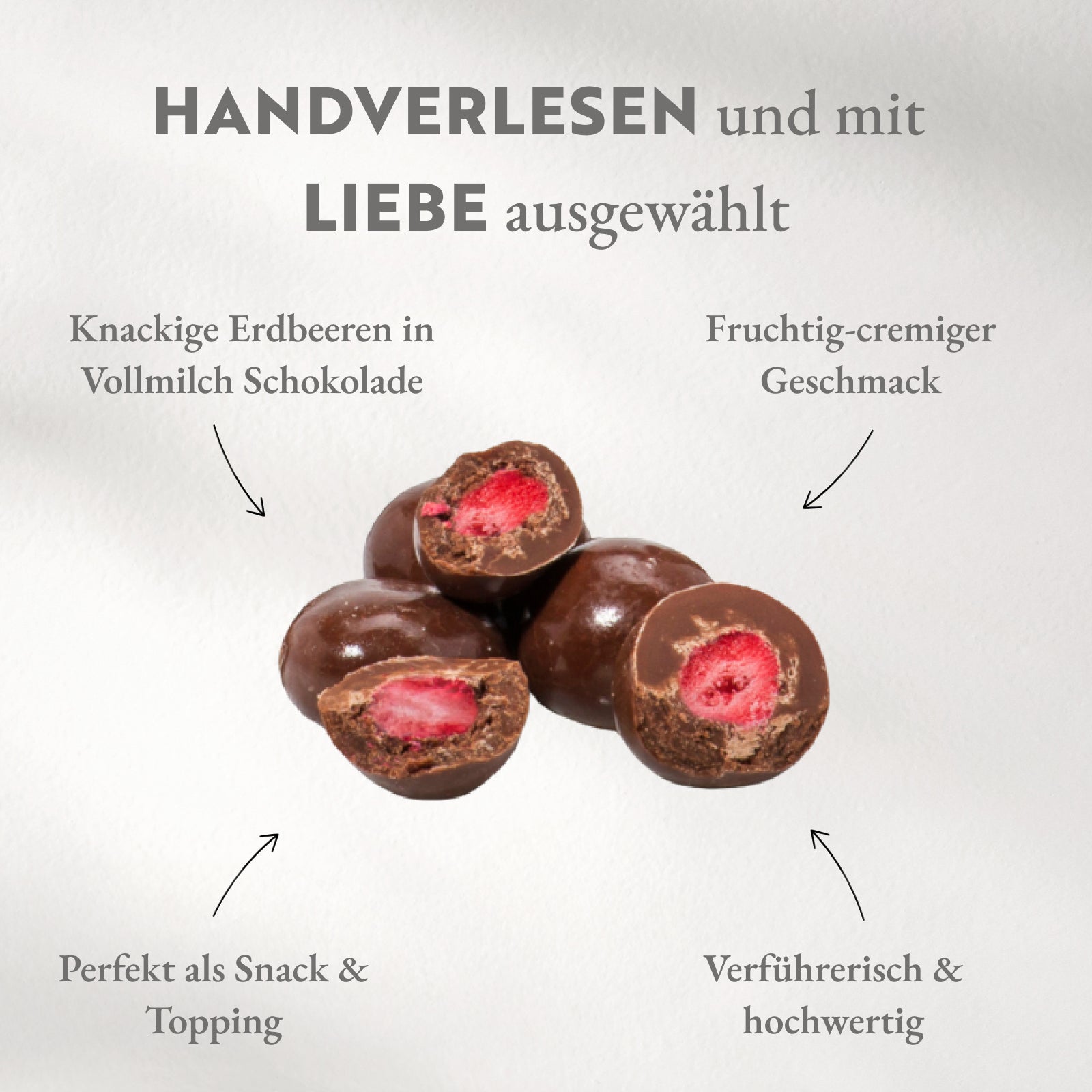 Erdbeeren in Vollmilchschokolade