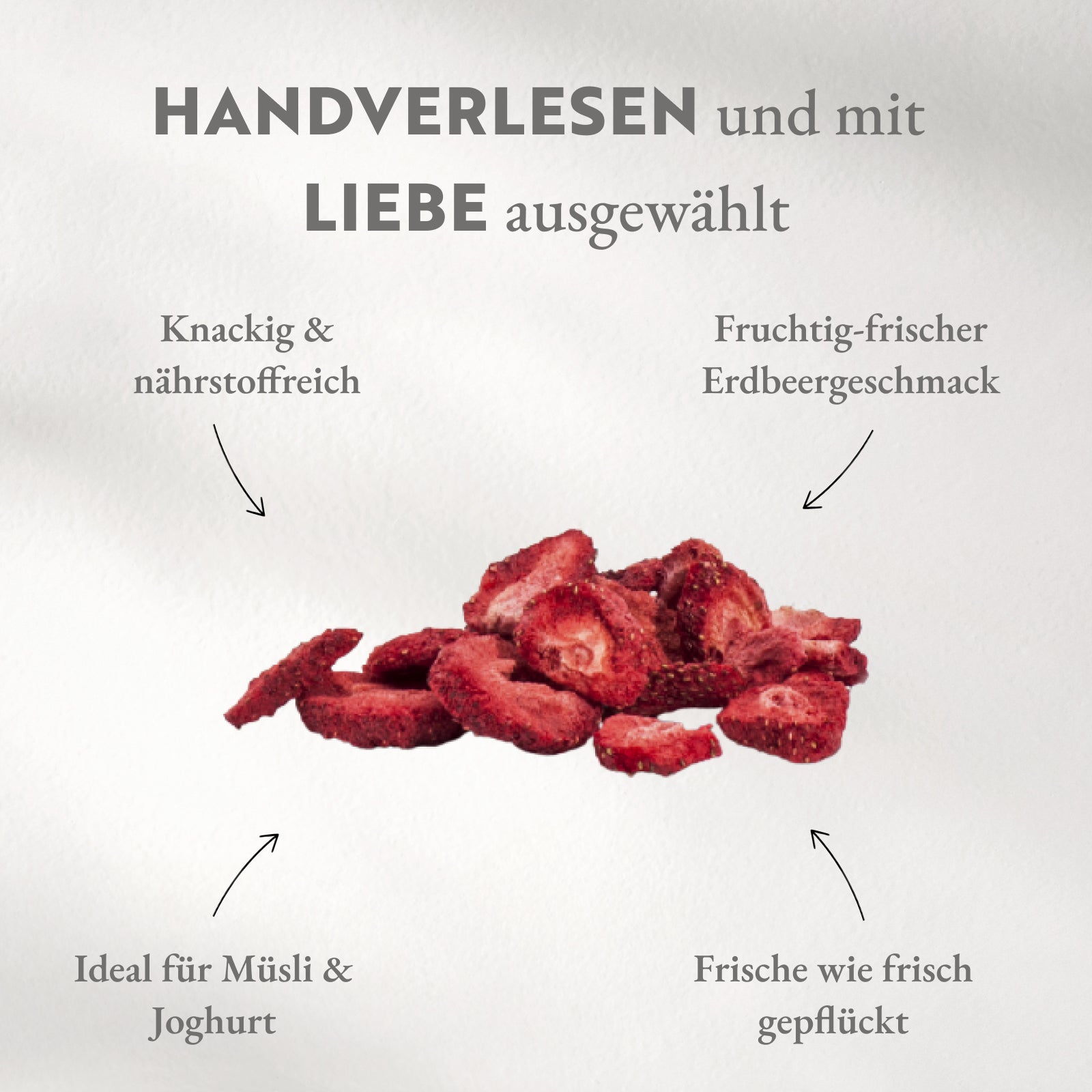 Gefriergetrocknete Erdbeerscheiben