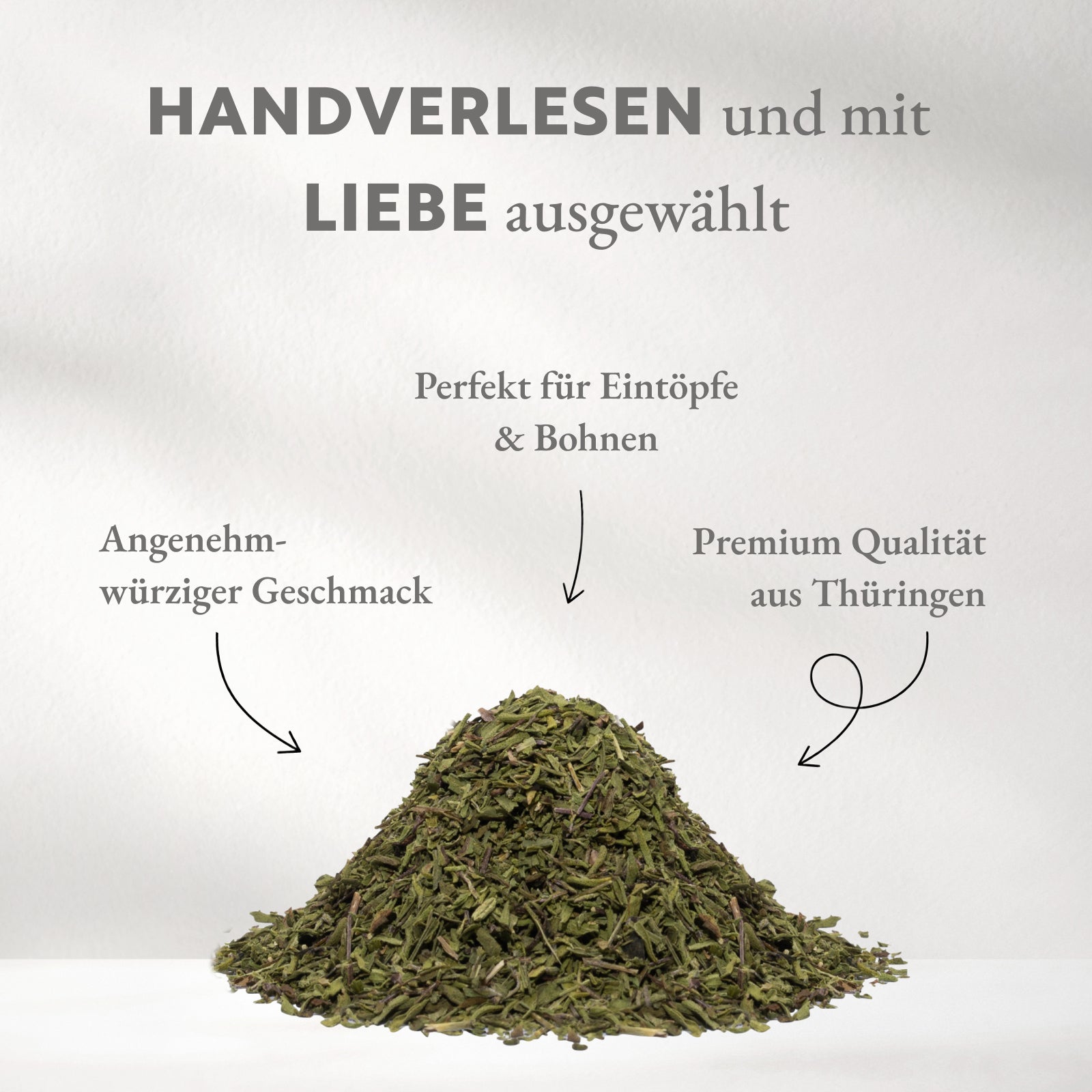 Bohnenkraut Thüringer Gartenware, gerebelt