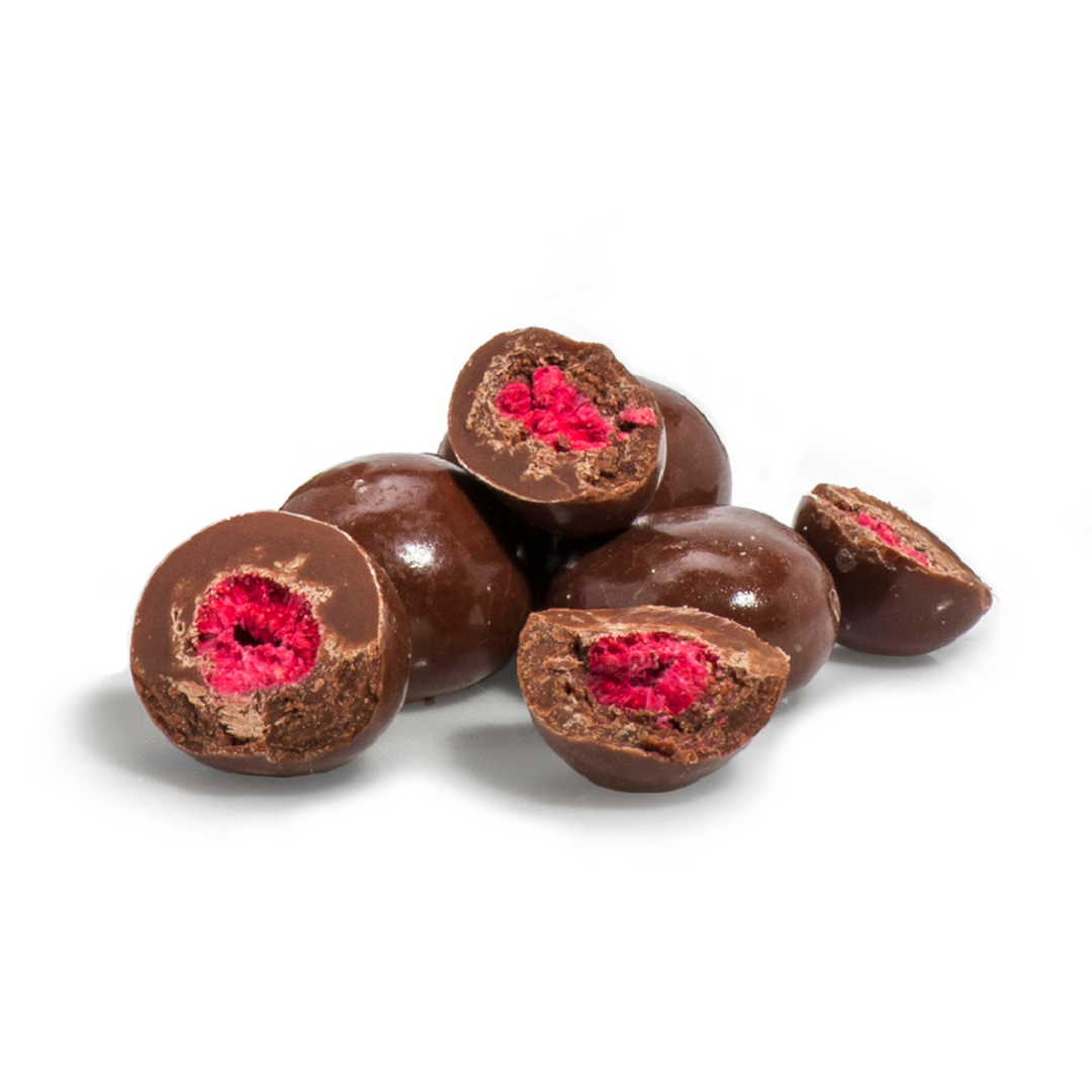 Himbeeren in Vollmilchschokolade