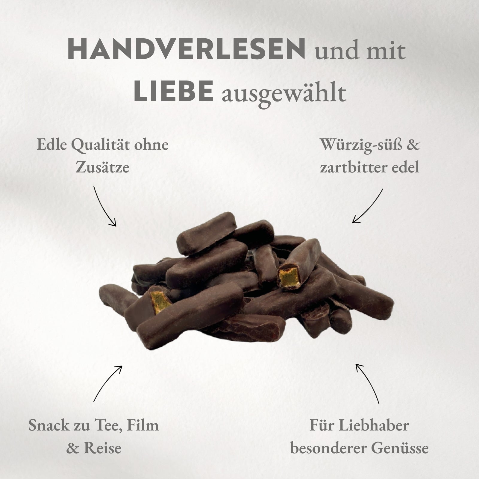 Ingwerstäbchen mit Zartbitterschokolade