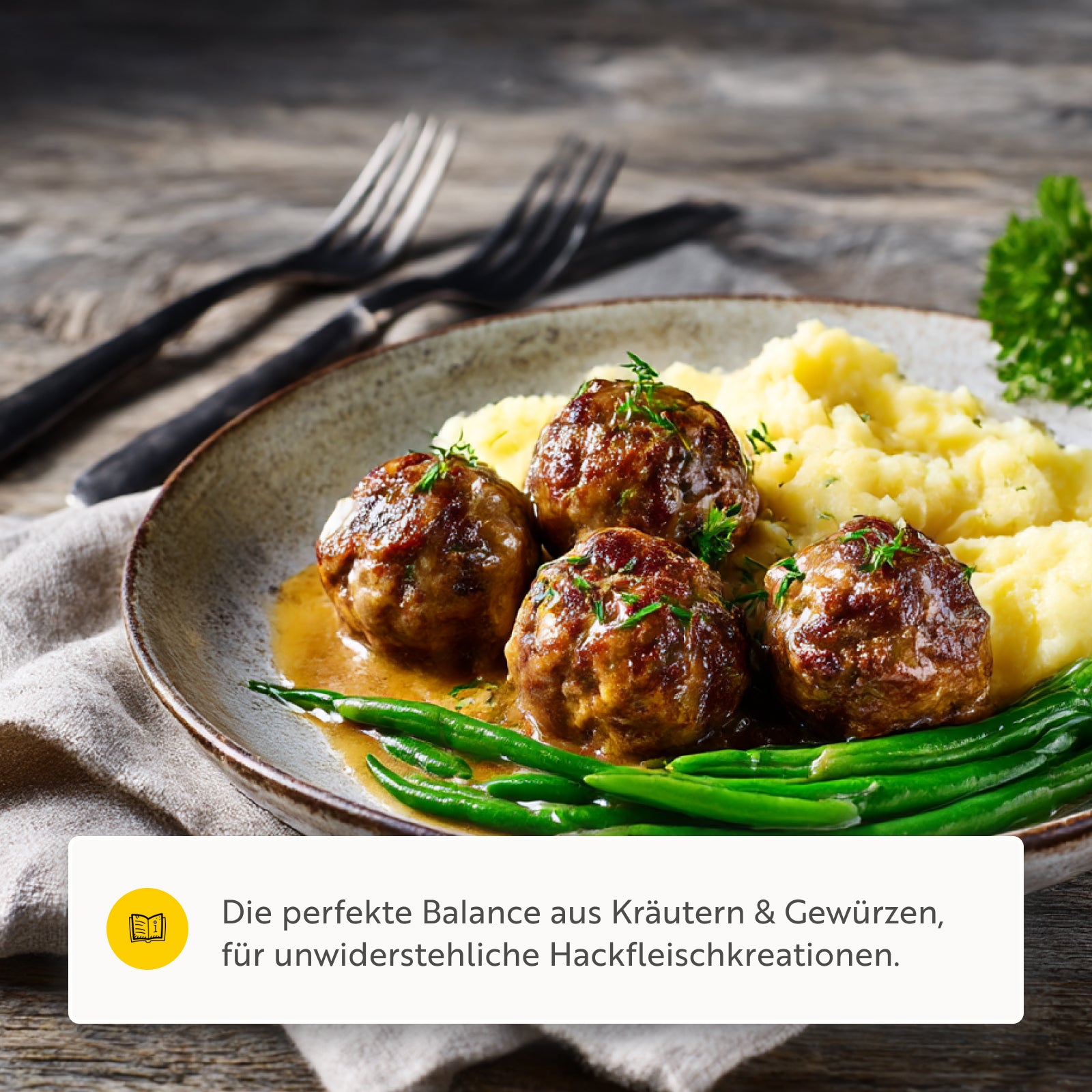 Hackbraten, Gewürzzubereitung
