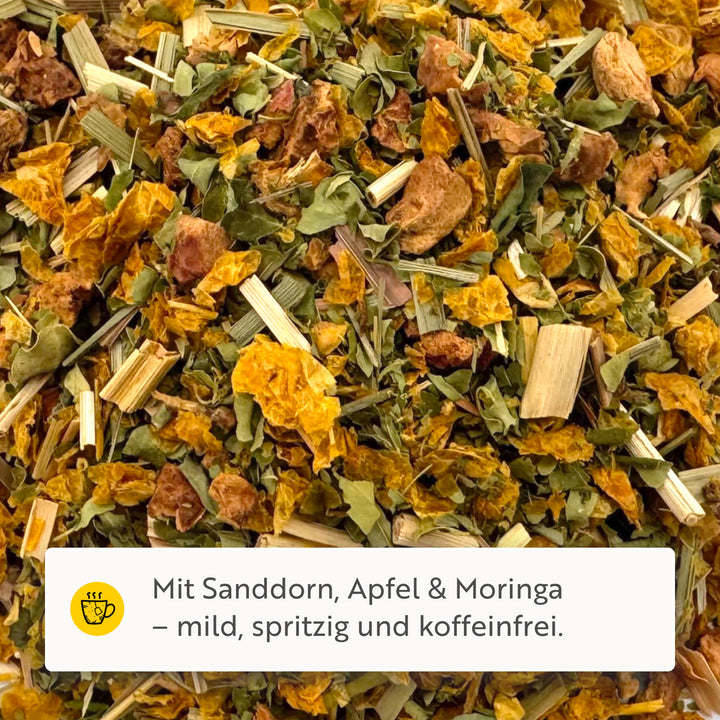 Moringa Morgenröte - Früchtetee mit Sanddorn BIO
