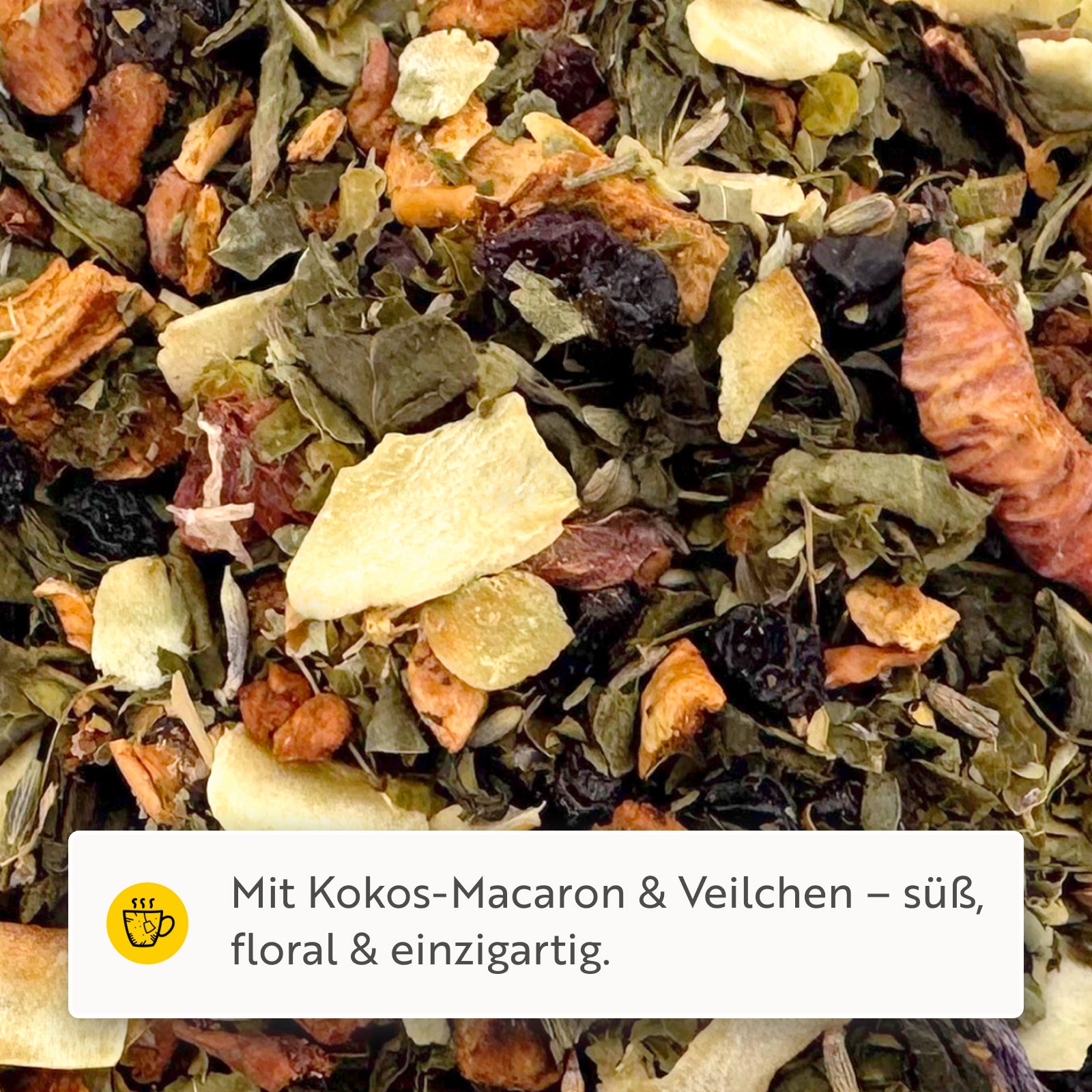 Veilchen-Macaron Früchtetee
