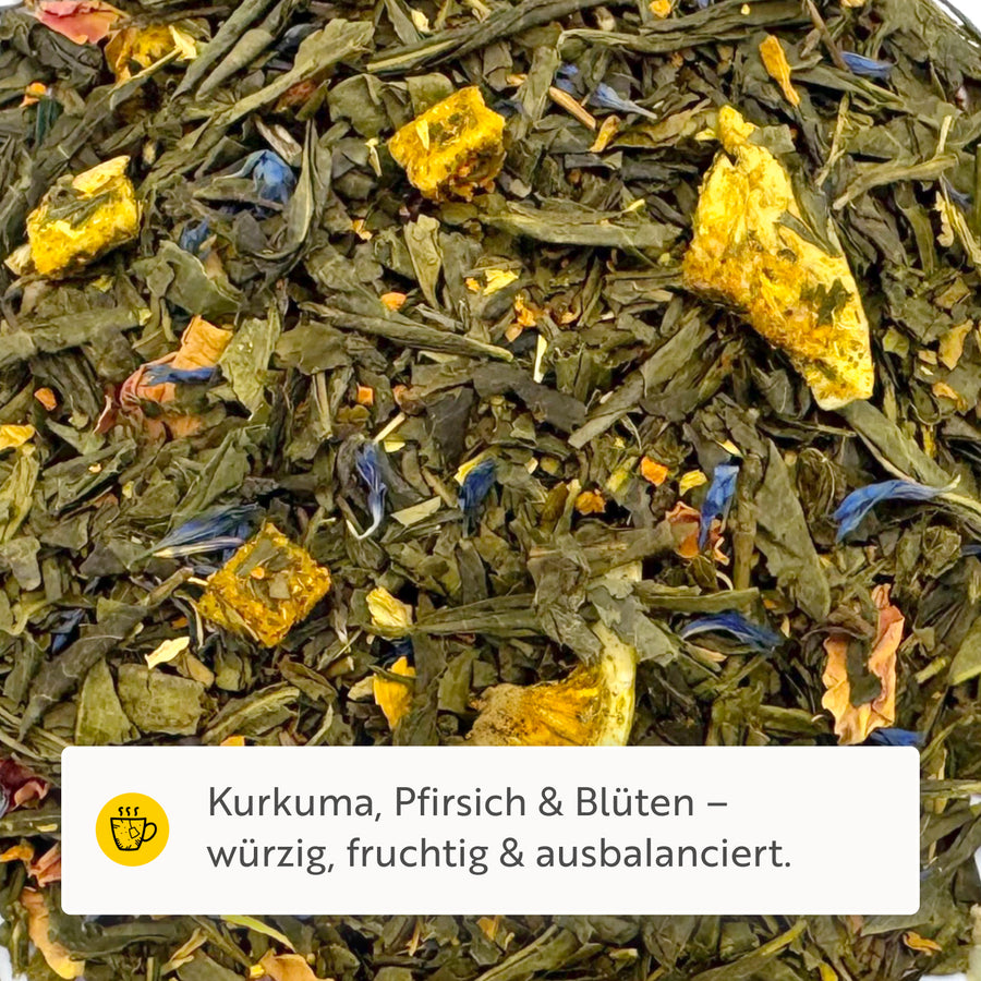 Kurkuma Pfirsich Grüner Tee