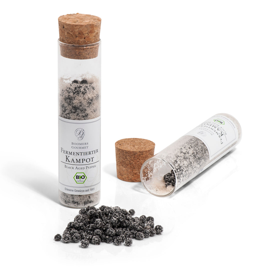 Fermentierter Kampot Pfeffer "Black Aged Pepper" BIO