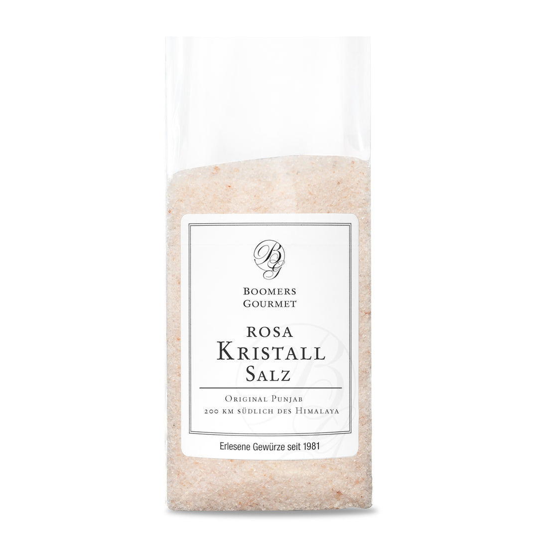 Rosa Kristallsalz, gemahlen Original Punjab (200 km südlich des Himalaya)