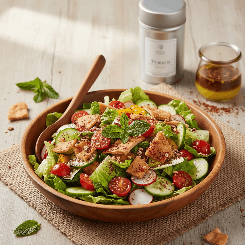 Fattoush – Libanesischer Brotsalat mit Sumach