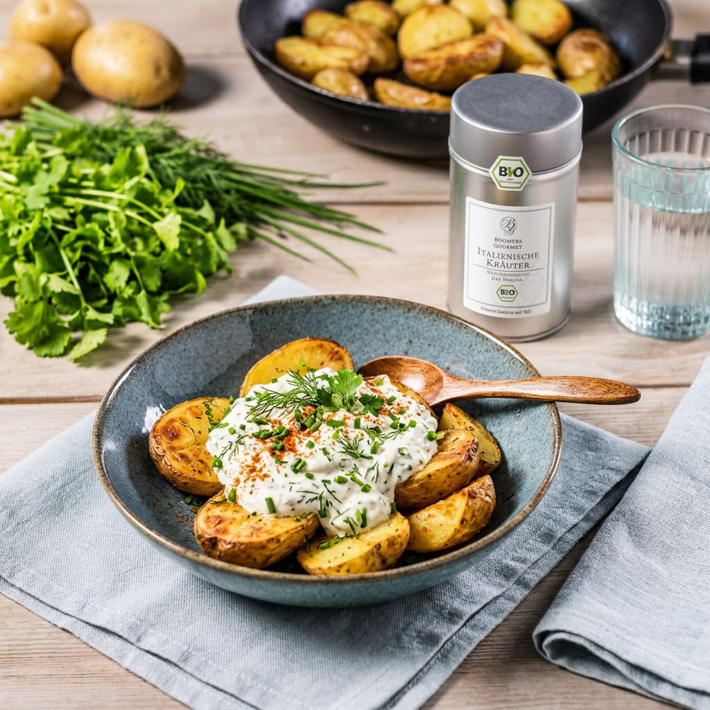 Ofenkartoffeln mit Kräuterquark