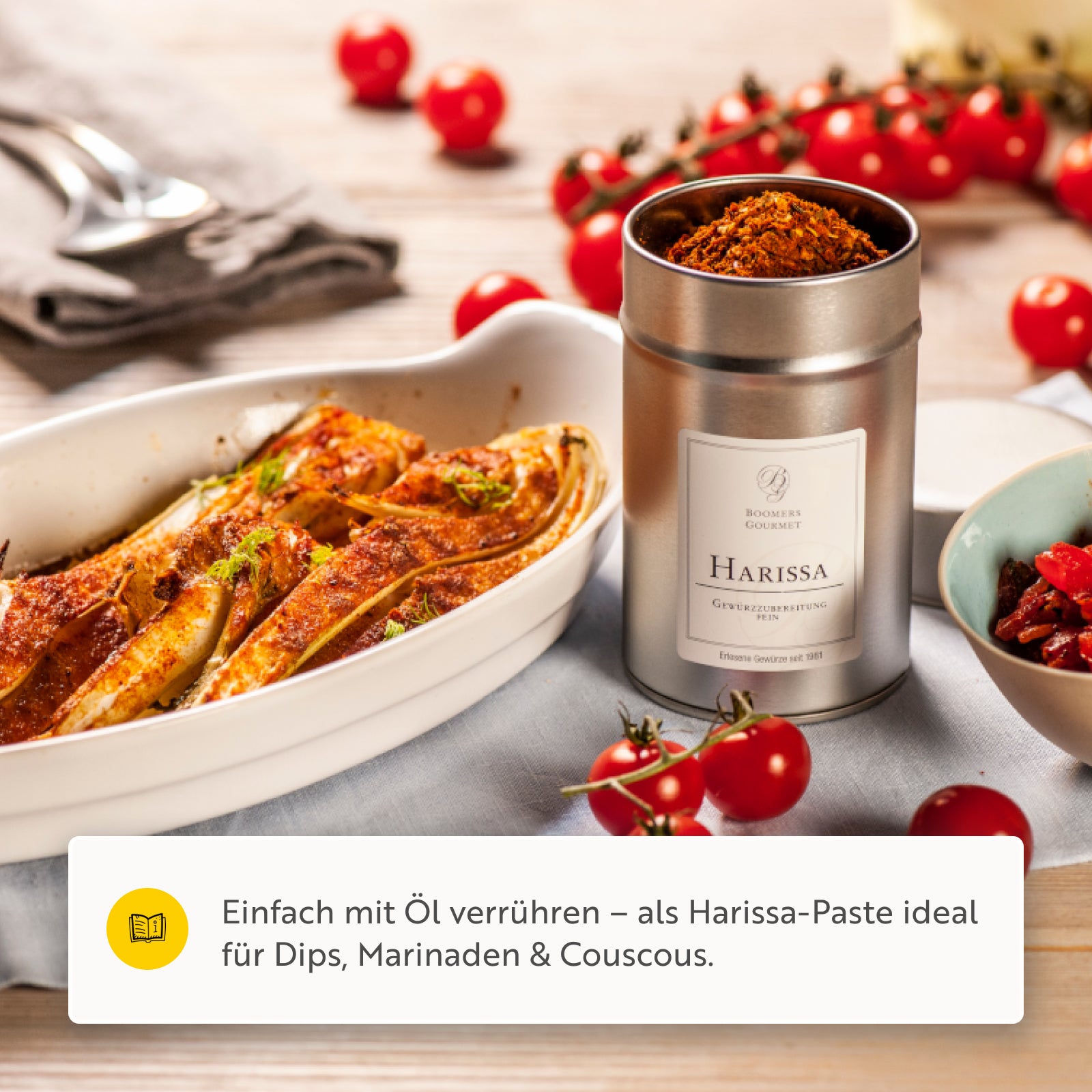 Harissa, fein Gewürzzubereitung