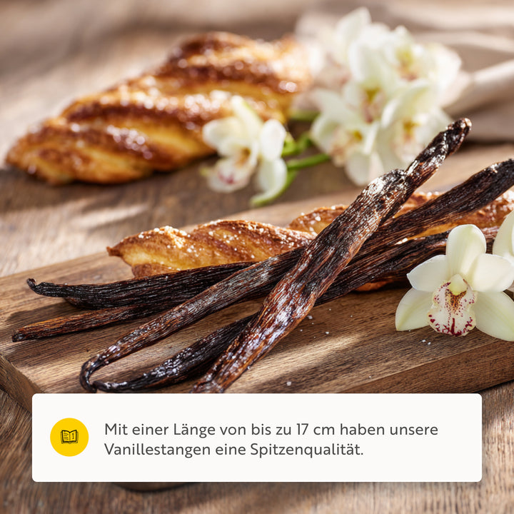 Bourbon Vanille Stangen, 2 Stück  17 cm